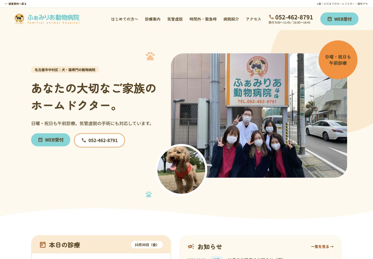 A案ひだまりのホームドクターのPC表示